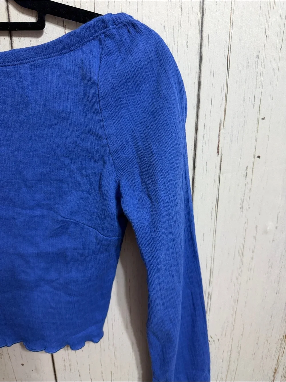 NWT Free People Low Back Baja Blue Long Sleevr